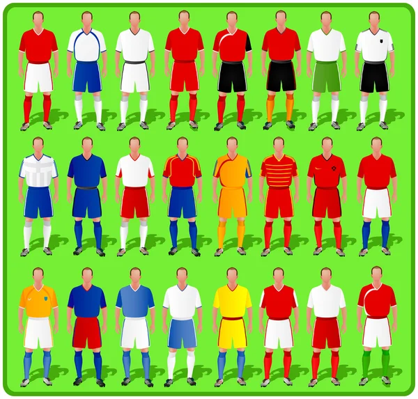 Reprezentacje europejskiej piłki nożnej-1 — Wektor stockowy