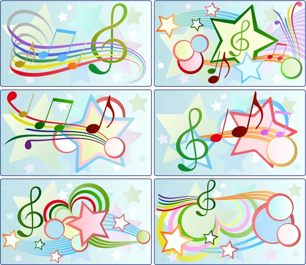 stock vector Set of musical backgrounds