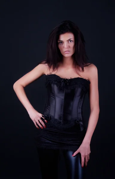 Mignon modèle portant corset — Photo