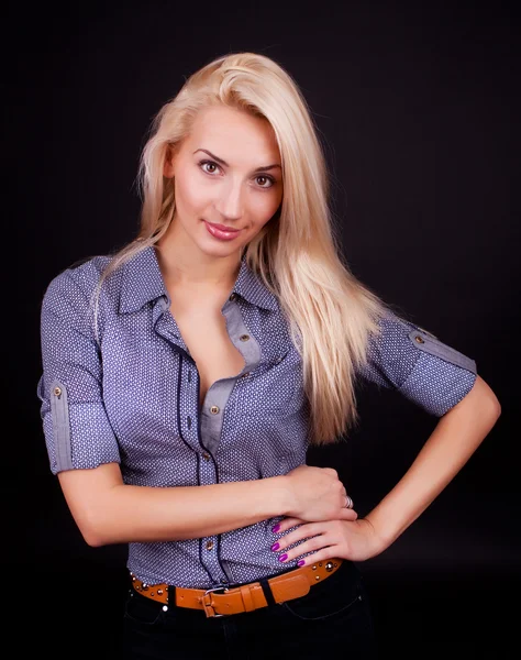 Cute blond girl posing — Stock Photo, Image