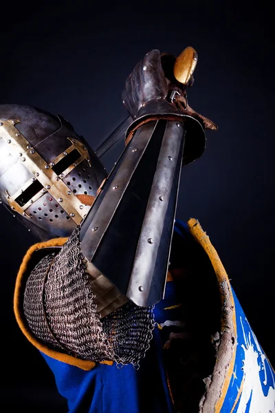 Cavaleiro está cortando — Fotografia de Stock