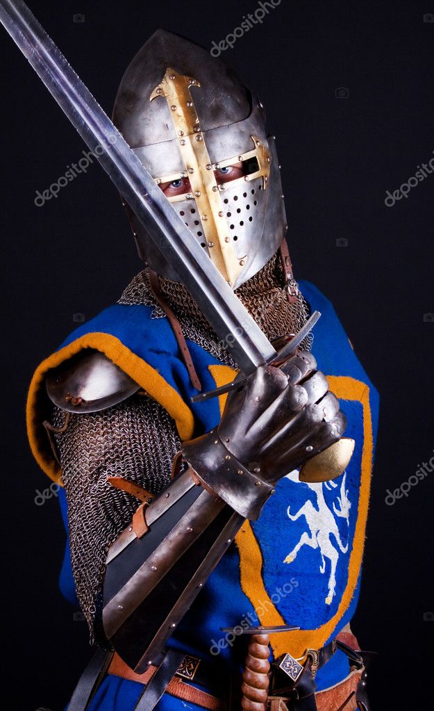 Knight Posing With Sword Stock Photo By ©fxquadro 2814469