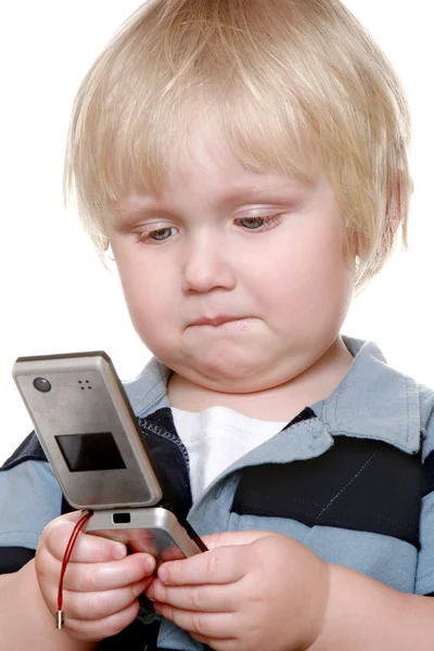 Mladík s mobilním telefonem — Stock fotografie