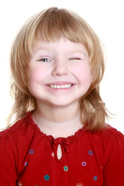 Lilla flicka skrattar — Stockfoto