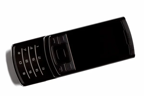 Černý telefon slajder — Stock fotografie
