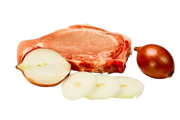 Fleisch und Zwiebeln — Stockfoto