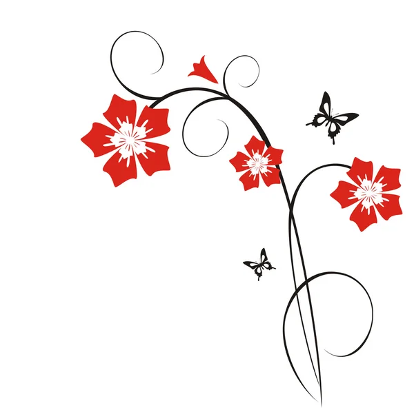 Achtergrond met bloem — Stockvector