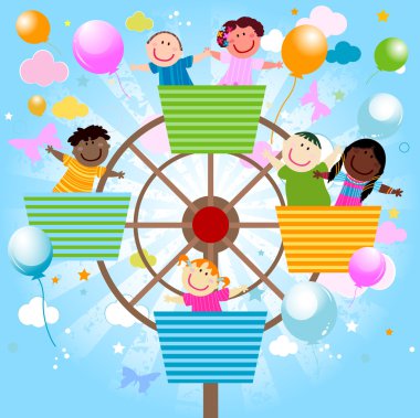 Happy kids clipart