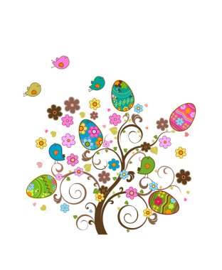 Easter tree clipart