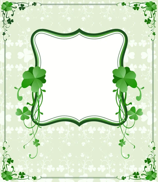 St. Patrick`s Day frame — Stock Vector