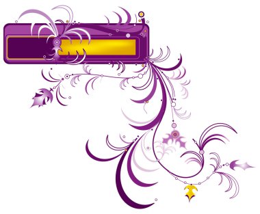 Grunge floral kompozisyon