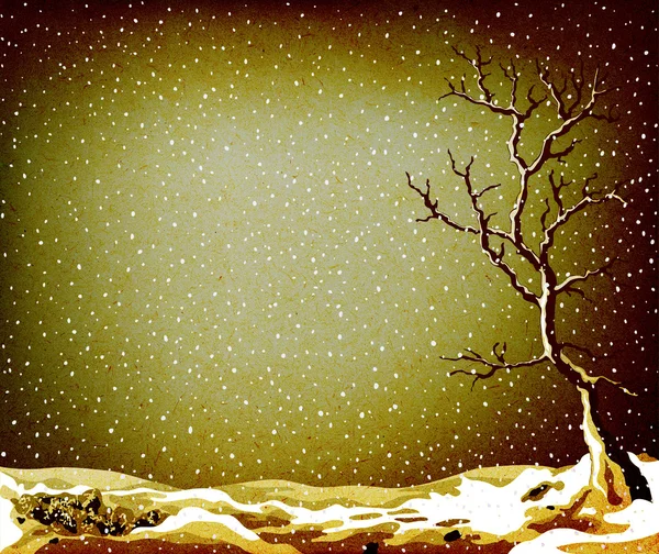 Grunge winter landscape — Stock Photo, Image