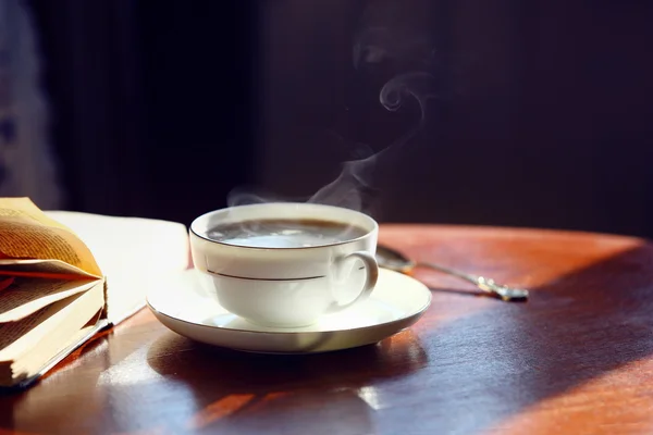 Černá káva. — Stock fotografie