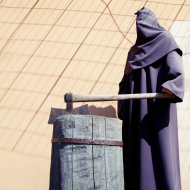 Executioner on a scaffold. clipart