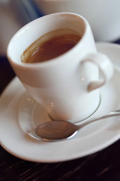 Завтрак, чашка эспрессо — стоковое фото