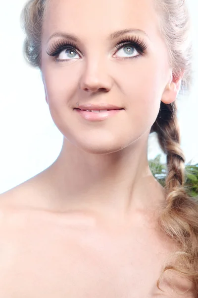 Krásná žena tvář — Stock fotografie