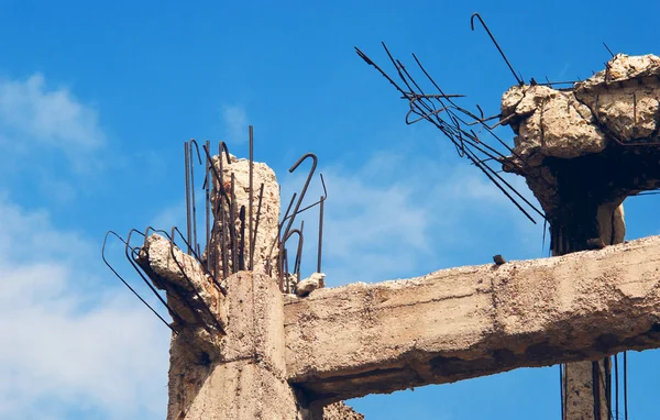 stock image Destroyed building, debris.