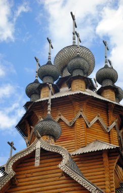 Domes of wooden church clipart