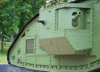 A British Mark V tank (details) clipart