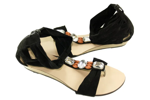 Sommar skor för kvinnor isolerade på vit bakgrund — Stockfoto