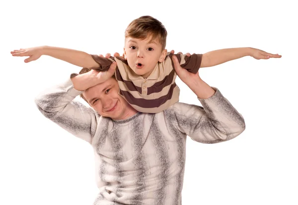 Feliz padre y su hijo —  Fotos de Stock