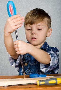 Boy with tools