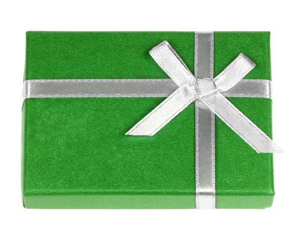 Grön presentförpackning — Stockfoto