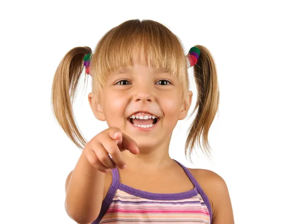Смешная маленькая девочка — стоковое фото