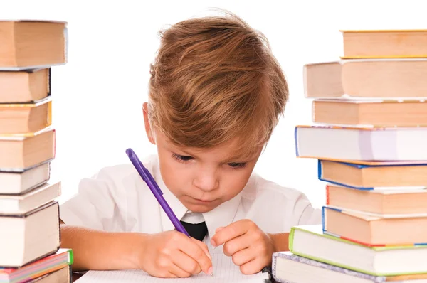Boy writing — Stock Photo, Image