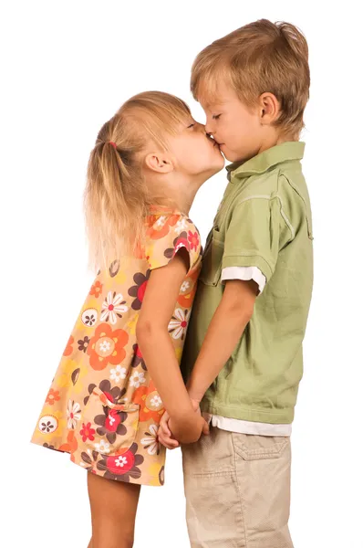 Beijo amigável — Fotografia de Stock