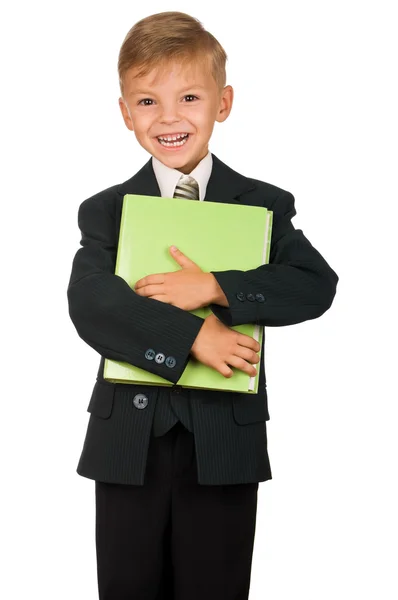 Chlapec v obleku — Stock fotografie