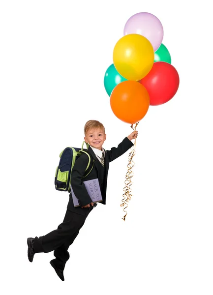 Хлопчик з повітряними кулями — стокове фото