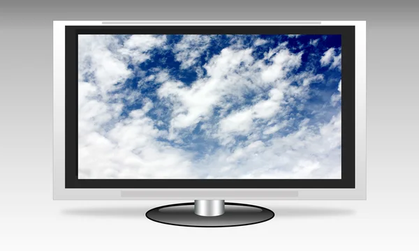 Plochá obrazovka TV — Stock fotografie