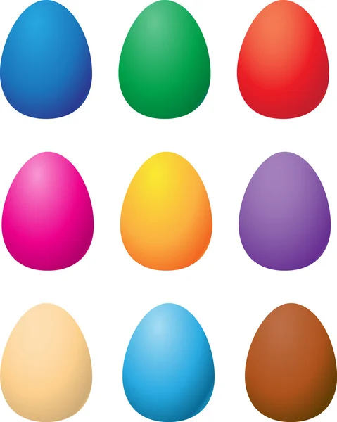 Oeufs de couleur Pâques — Image vectorielle