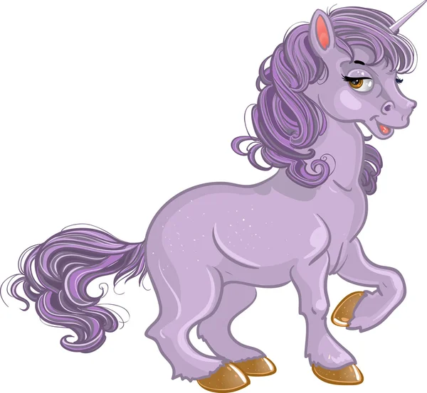 Fantastiska violett unicorn — Stock vektor