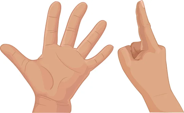 Σύνολο του μαζική έξι από τα δάχτυλα — Διανυσματικό Αρχείο