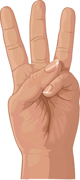 バッチ 3 本の指からのセット — ストックベクタ