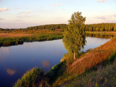 Evening in Uvel'ka River - Chelyabinsk area clipart