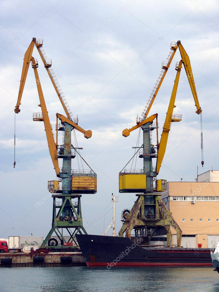 Cranes in the Sochi sea port