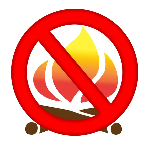 Знак предупреждения пожара — стоковое фото