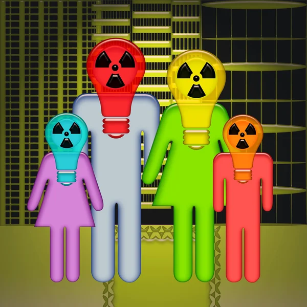 Radioaktivní rodina — Stock fotografie