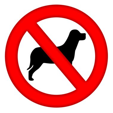 No Dogs Area Sign clipart