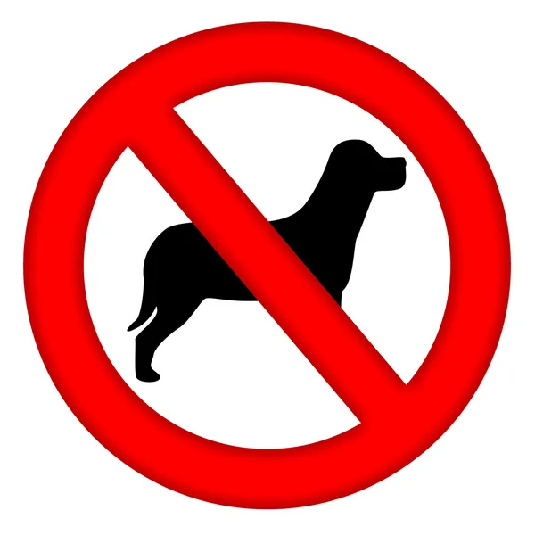Κανένα σημάδι περιοχή σκυλιά — Φωτογραφία Αρχείου