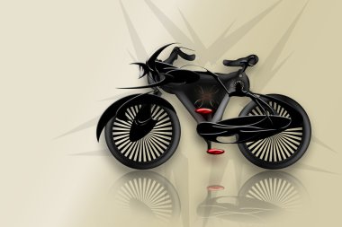 Beetle Styled Bicycle clipart