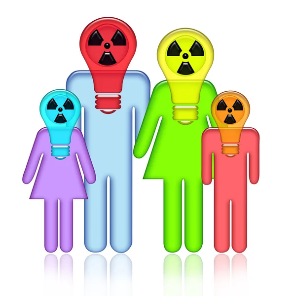 Radioaktivní rodina — Stock fotografie