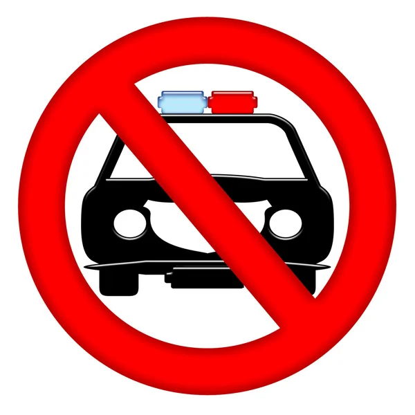 Samochody policyjne, nie wolno — Zdjęcie stockowe