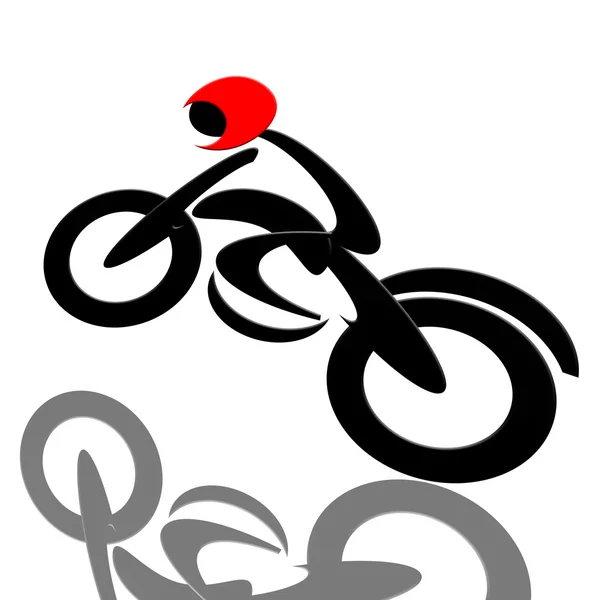 Ekstremalne rowerzysta — Zdjęcie stockowe