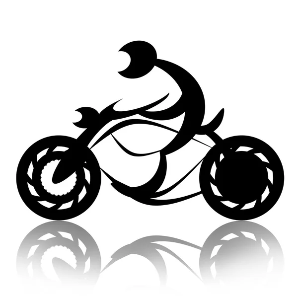 Мотоциклист на велосипеде — стоковое фото