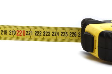 Single yellow and black tape measure clipart