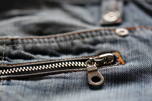 stock image Jeans zipper close up